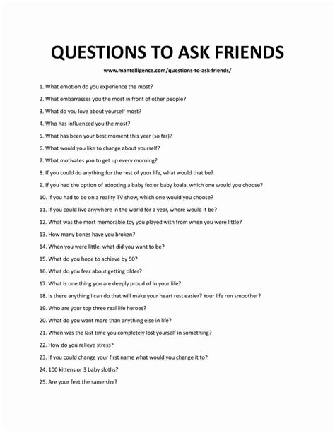77 Wonderful Questions To Ask Friends .